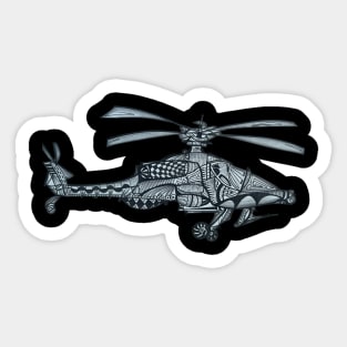 Apache Helicopter Sticker